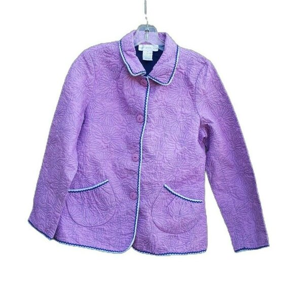 Susan Graver Jacket Quilted  Button Front Jacket - Picture 1 of 5